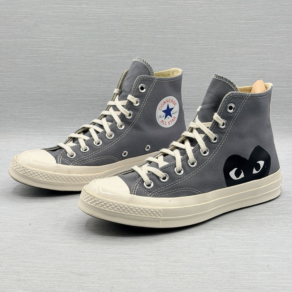 Converse Chuck 70 CDG Play Women's 9 Men's 7 Grey High Top Comme des Garcons